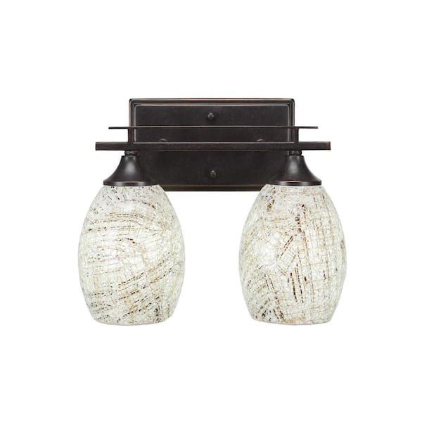 Unbranded Ontario 12 in. 2-Light Dark Granite Vanity Light