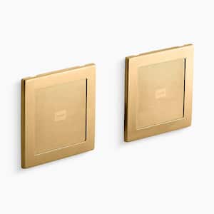 Sound Tile Speakers (Pair of Speakers) in Vibrant Brushed Moderne Brass