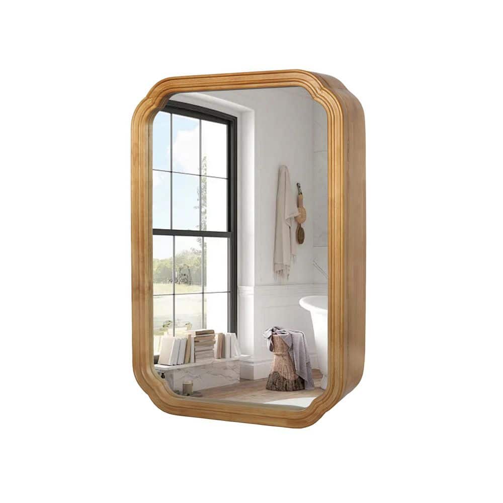 19.69 in. W x 29.72 in. H Rectangular Wood Medicine Cabinet with Mirror for Bathroom price history on PriceWatchPro