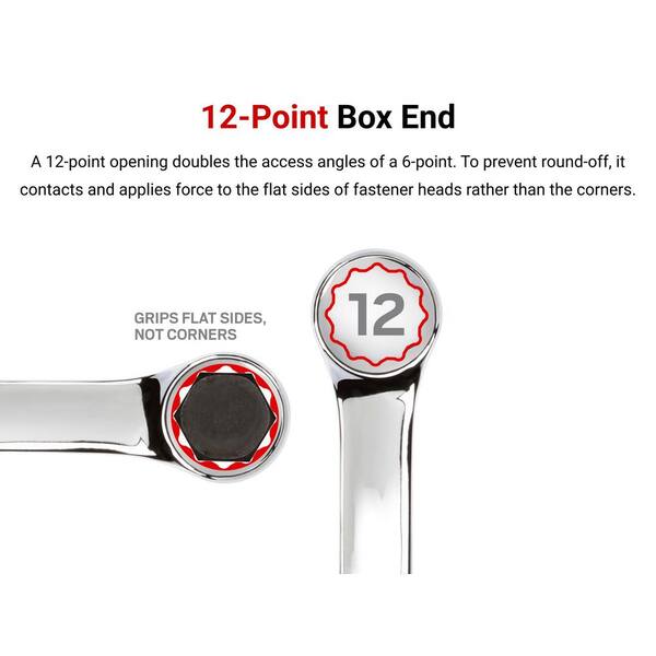 TEKTON 17 mm Stubby Combination Wrench 18073 - The Home Depot