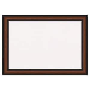 Yale Walnut White Corkboard 27 in. x 19 in. Bulletin Board Memo Board