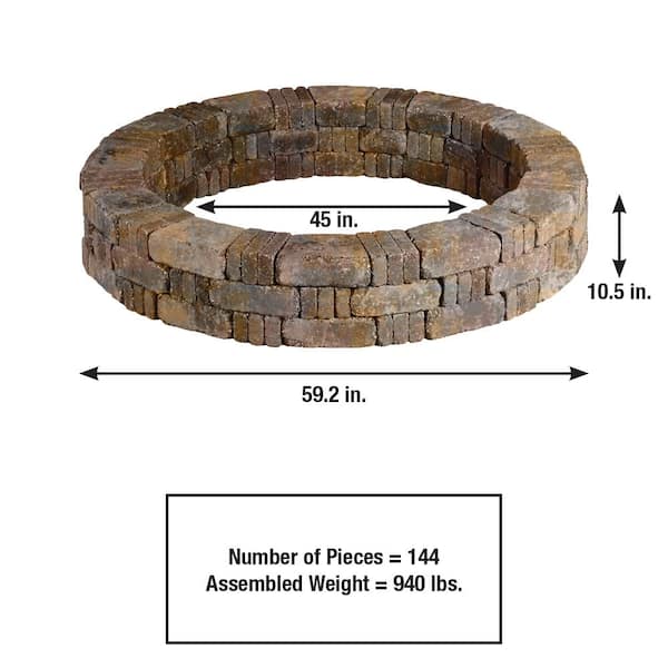 RumbleStone 59 in. x 10.5 in. Tree Ring Kit in Sierra Blend