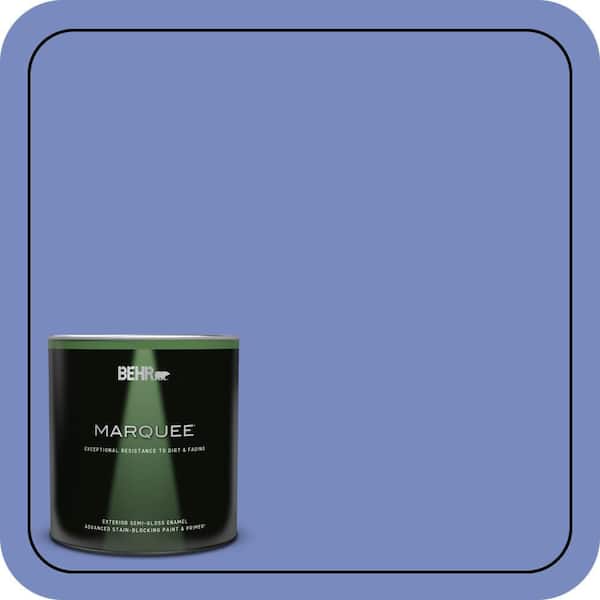 BEHR MARQUEE 1 qt. #600B-5 Larkspur Bouquet Semi-Gloss Enamel Exterior Paint & Primer