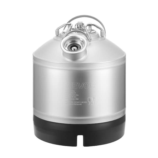 Cleaning Keg, 1.75 Gal. /6. 5L Keg Line Cleaning Kit with D Coupler Connection & Rubber Base, Beer Lines Cleaner Used