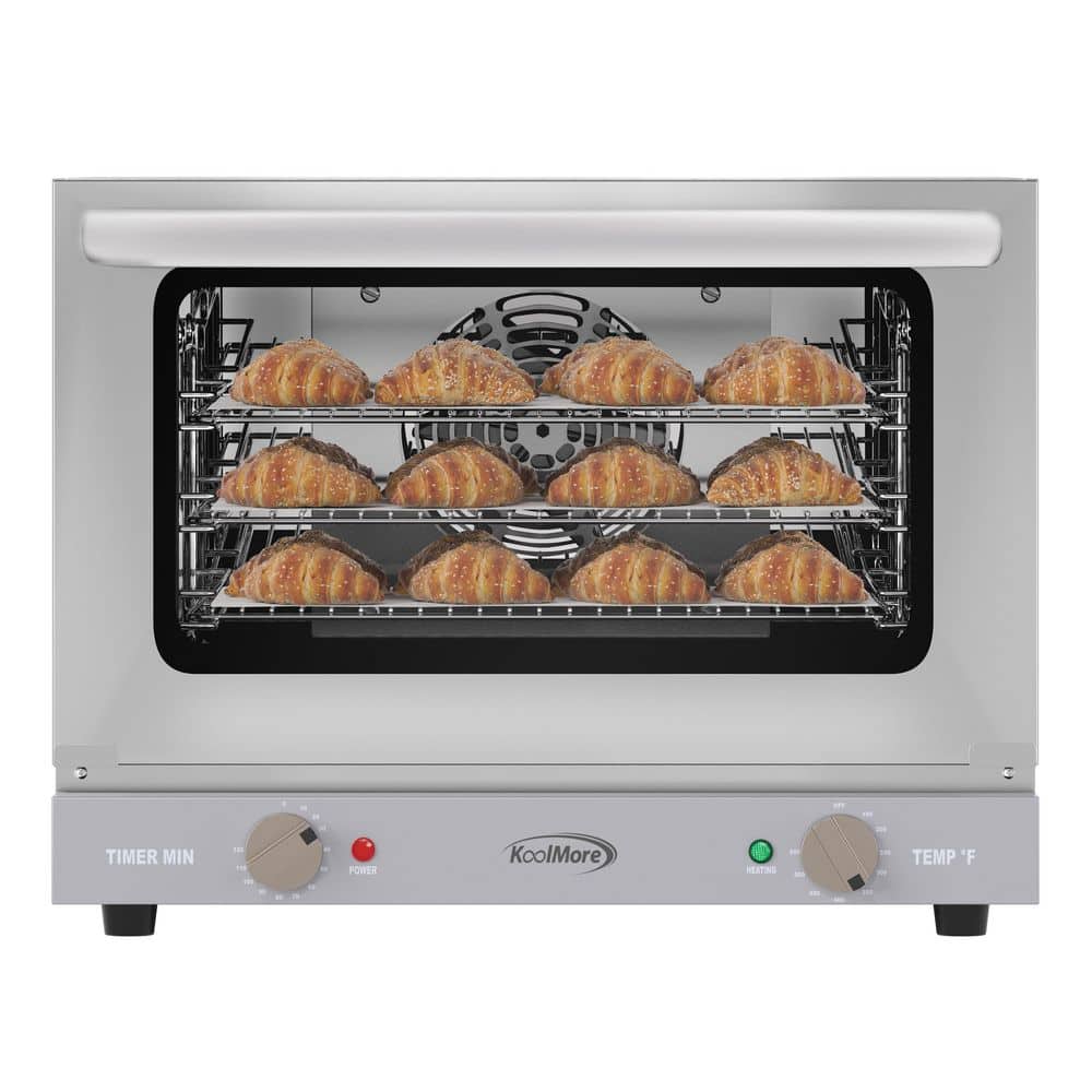 19 in. Countertop Convection Wall Oven for Quarter-Size Pans/3-Racks 1440-Watt of Power in Stainless-Steel, 0.8 cu. ft.