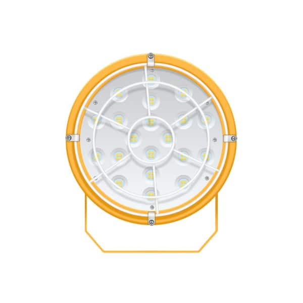 Solas Ray The Reacher 6 in. Round 50-Watt Equivalent Integrated LED Yellow Shop Light
