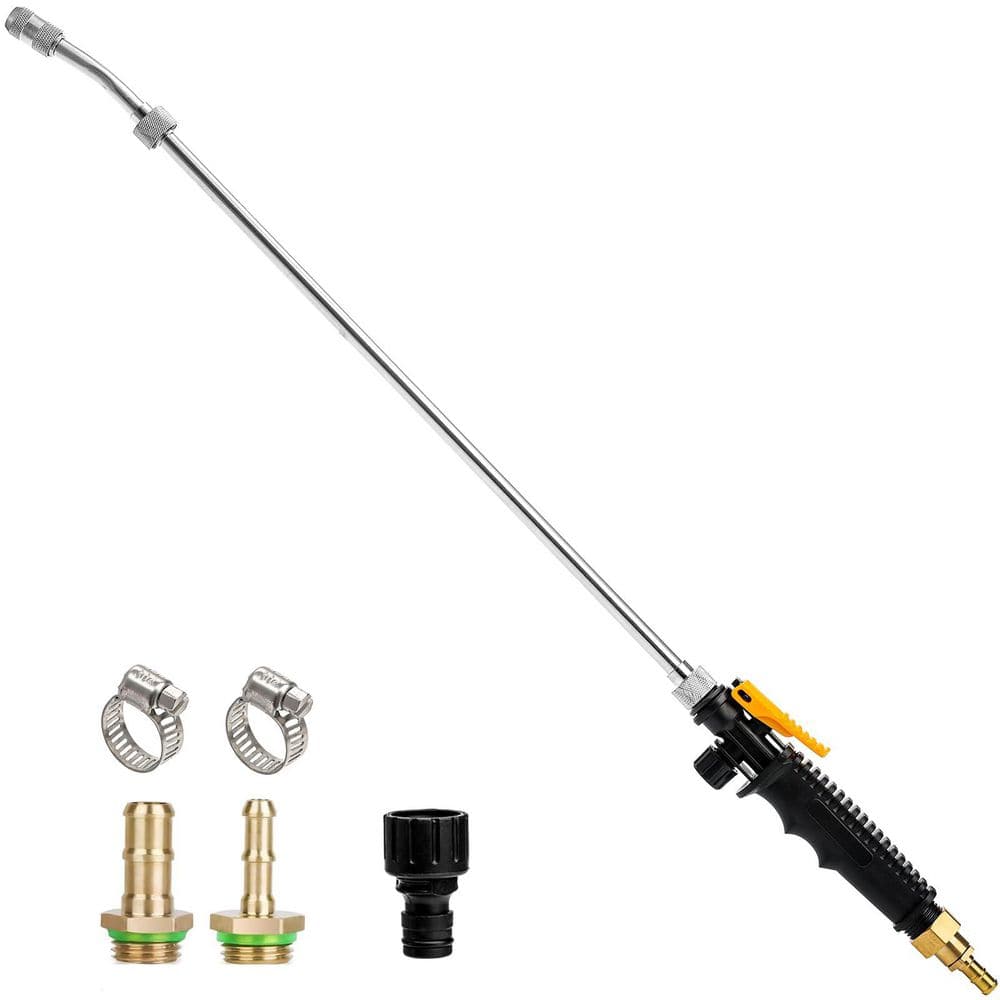 "28 in Sprayer Watering Wand with Shut Off Valve 2 Hose Clamps and 1/2"" Hose Quick Connector, 1/4"" & 3/8"" Brass Barbs" price history on PriceWatchPro