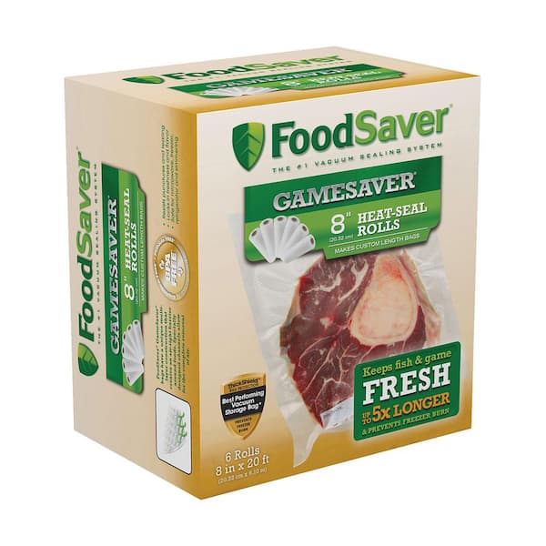 FoodSaver GameSaver Bag Rolls 8 in. x 20 ft. (6-Pack)
