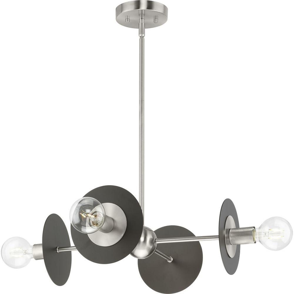 Progress Lighting Trimble 4-Light Brushed Nickel Chandelier P400337-009 ...