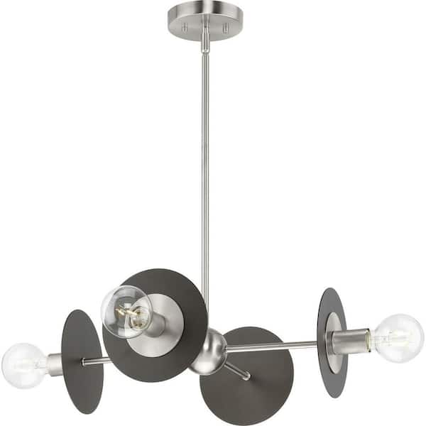 Progress Lighting Trimble 4-Light Brushed Nickel Chandelier