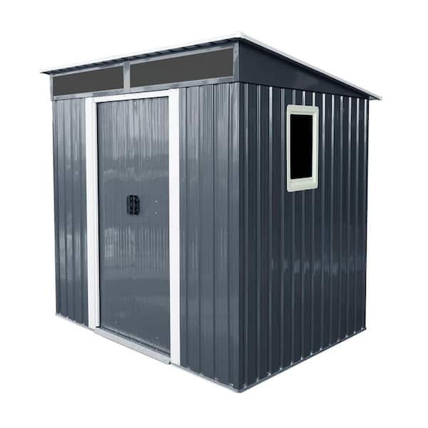 Unbranded 6 ft. W x 5 ft. D Metal Shed with Window and Transparent plate (30 sq. ft. )