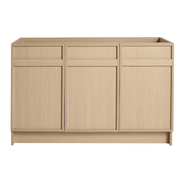 47 in. Bath Vanity Cabinet without Top in Oak Unassembled