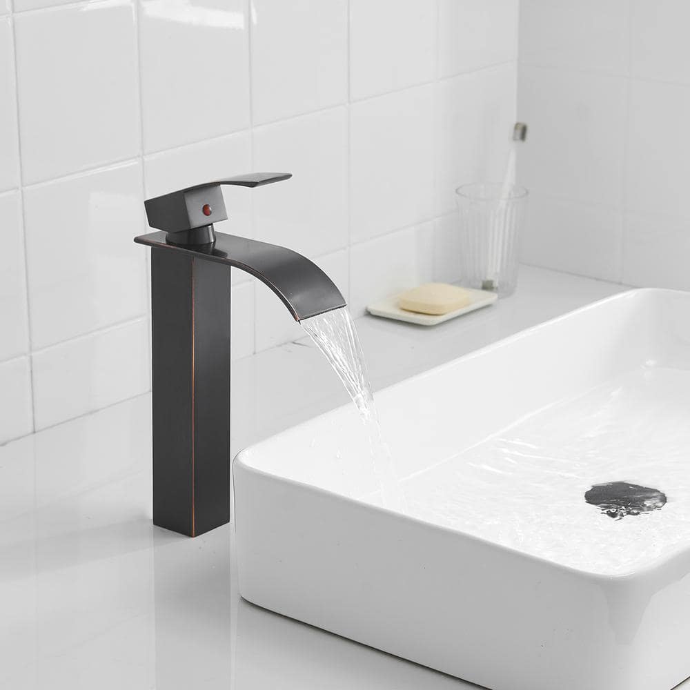 Oil Rubbed Bronze Single Handle Vessel Sink Faucet