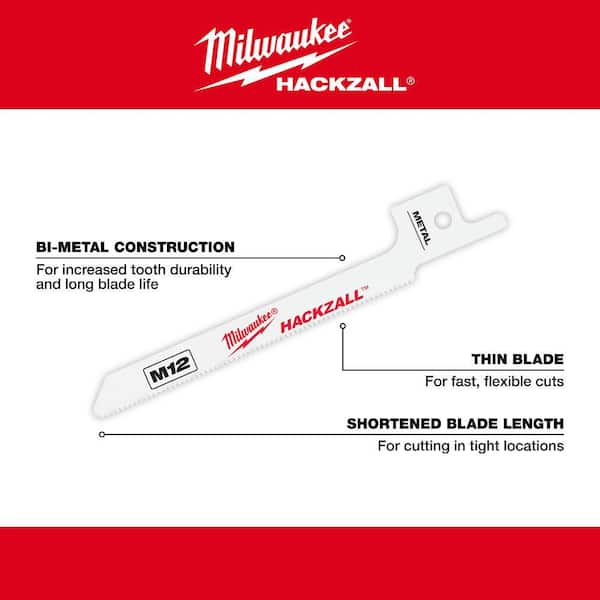 Milwaukee 3-1/2 in. 12 TPI Hackzall Metal Cutting HACKZALL