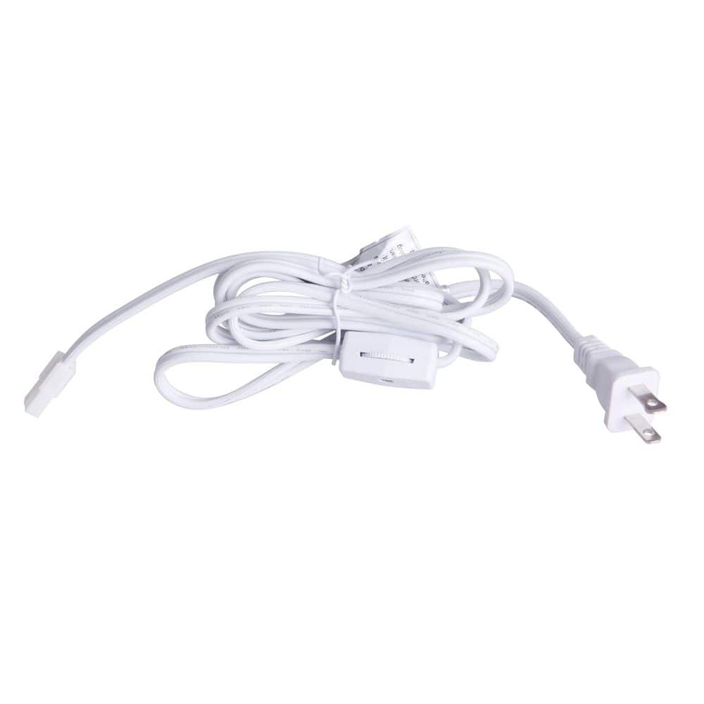 72 in. White Power Cord and Plug for Under Cabinet Puck Lights, Designed for Easy Power Connection, 1-Pack price history on PriceWatchPro