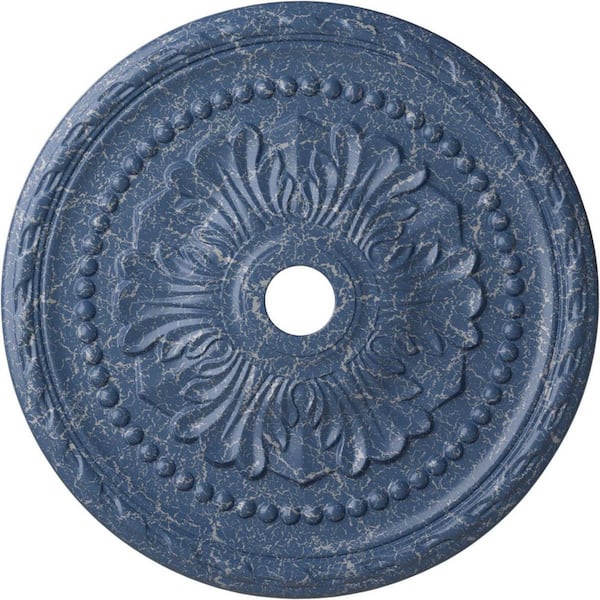 Ekena Millwork 1-3/4 in. x 31-1/2 in. x 31-1/2 in. Polyurethane Palmetto Ceiling Medallion, Americana Crackle