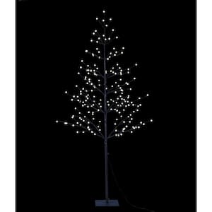 7 ft. Pre-Lit LED Northern Lights Starlit Tree with Brown and 308 LED Lights