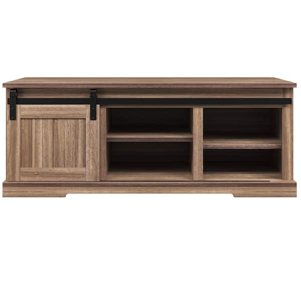 GOSALMON Natural Wooden Storage Cabinet with 3 Drawers and