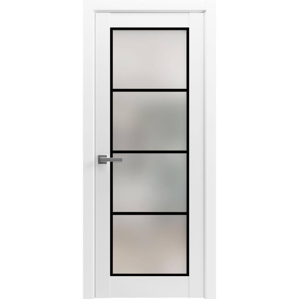 2132 18 in. x 80 in. Left-Hand/Inswing Solid Frosted Glass White Single Prehung Interior Door with Hardware price history on PriceWatchPro