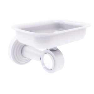 Pacific Beach Collection Wall Mounted Soap Dish Holder in Matte White