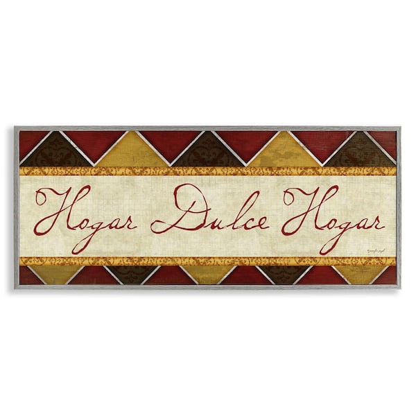 Stupell Industries Sweet Home Traditional by Jennifer Pugh Gray Framed Typography Giclee Art Print 10 in. x 24 in.