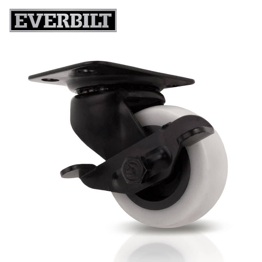 2 in. Gray Rubber Like TPR and Black Steel Swivel Plate Caster with Locking Brake and 90 lb. Load Rating price history on PriceWatchPro