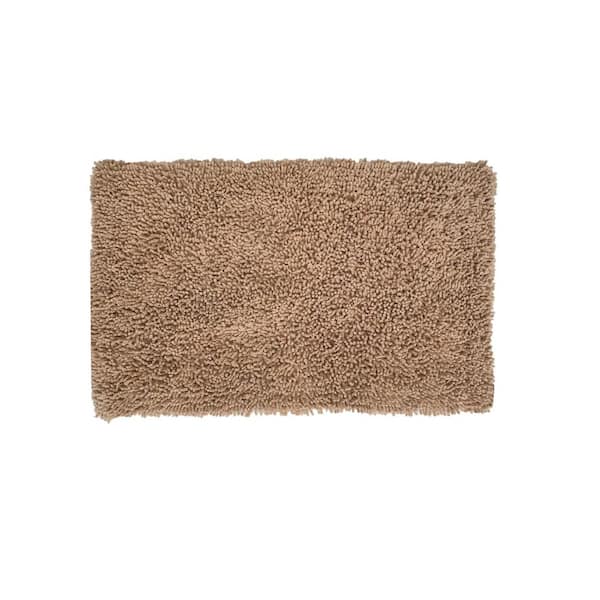 HOME WEAVERS INC Fantasia Bath Rug 100% Cotton Bath Rugs Set, 21x34 Rectangle, Linen