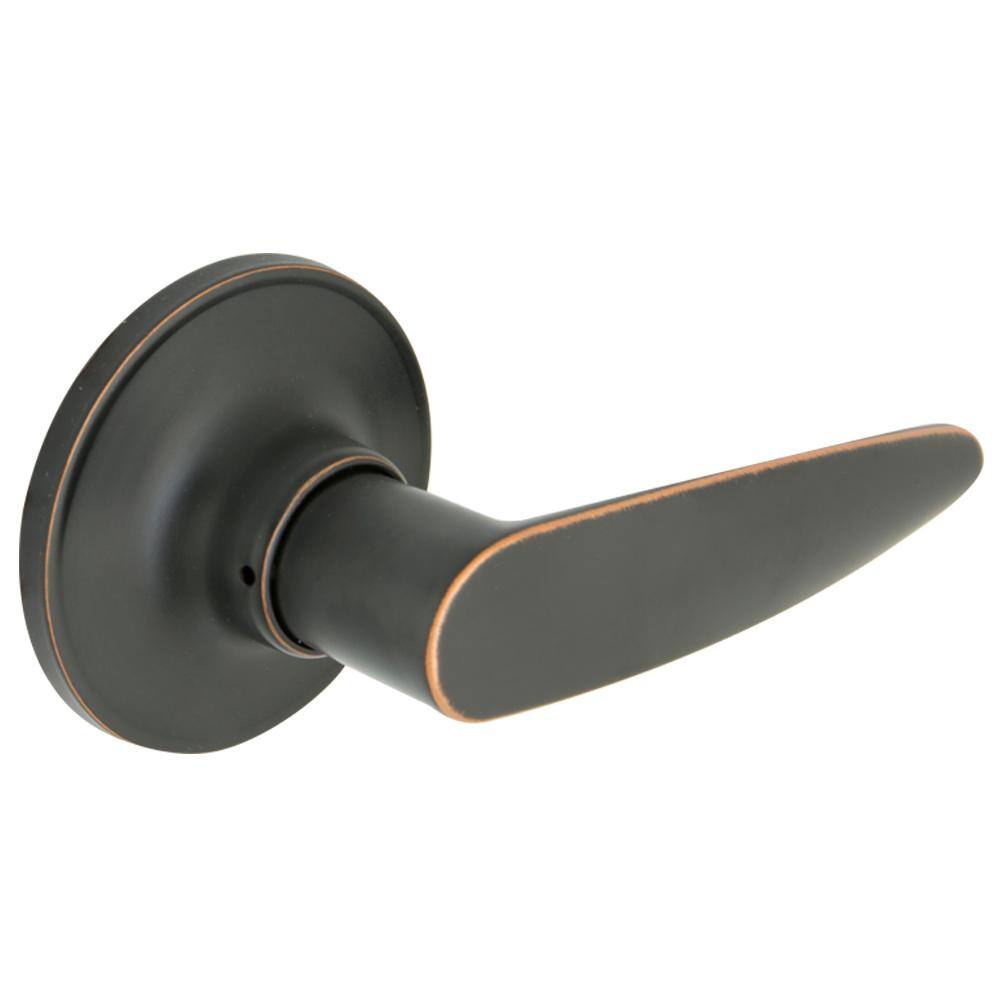 Straight Matte Black Hall/Closet Door Lever