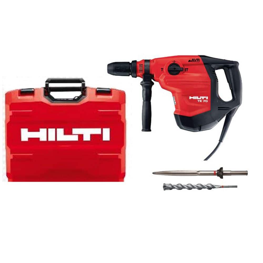 Hilti 120-Volt SDS-MAX TE 70-AVR Corded Rotary Hammer Drill Kit with  Pointed Chisel and TE-YX SDS-MAX Style Drill Bit 3514170 The Home Depot