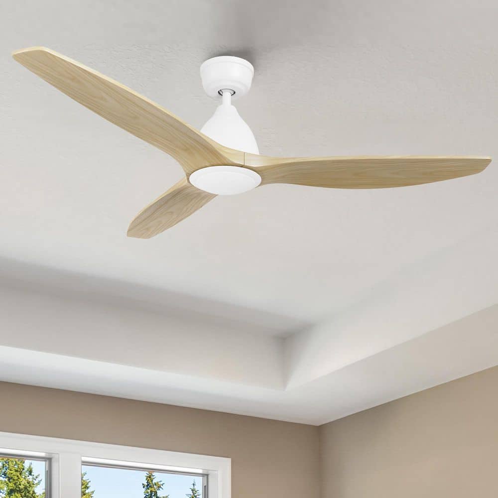 Zircon II 52 in. Indoor 10-Speed DC Motor White Downrod Ceiling Fan without light, with Remote Control price history on PriceWatchPro