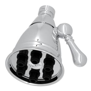 1-Spray 2.9 in. Single Wall Mount Fixed Adjustable Shower Head in Polished Chrome