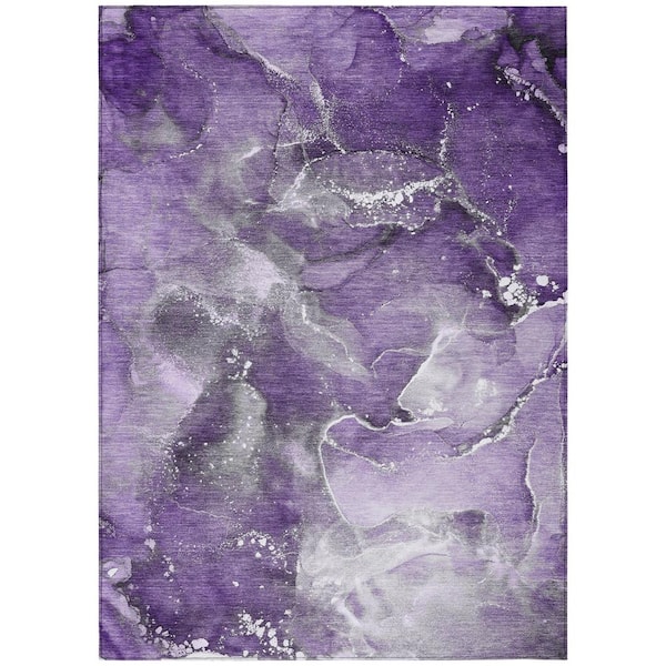 Addison Rugs Chantille ACN518 Purple 8 ft. x 10 ft. Machine Washable Indoor/Outdoor Geometric Area Rug