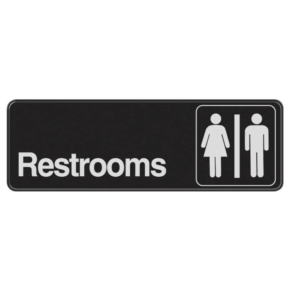 5 x 7 Hillman Unisex Restroom Sign 