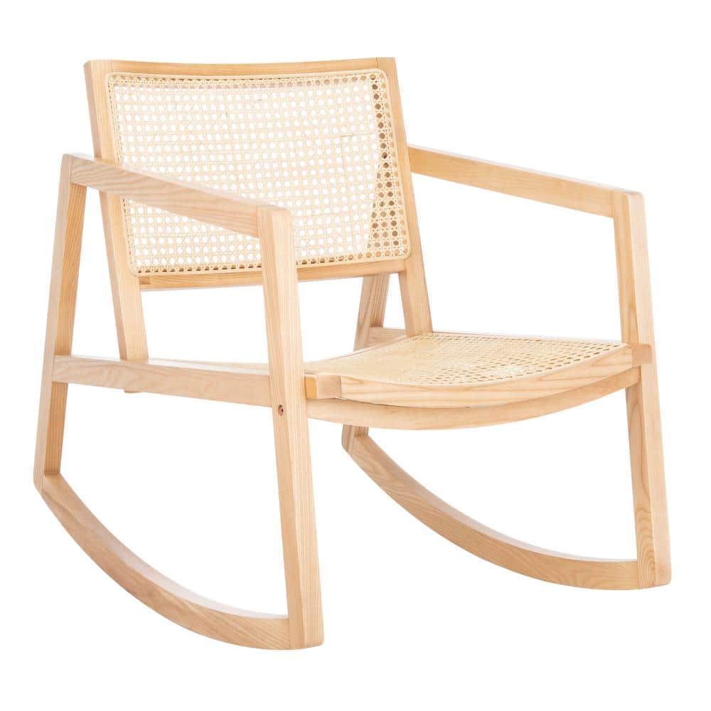 Coastal Comfort Natural Rattan 23" Glider Rocking Chair