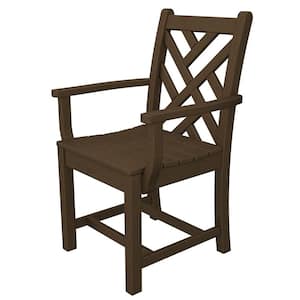 Chippendale Teak All-Weather Plastic Outdoor Dining Arm Chair