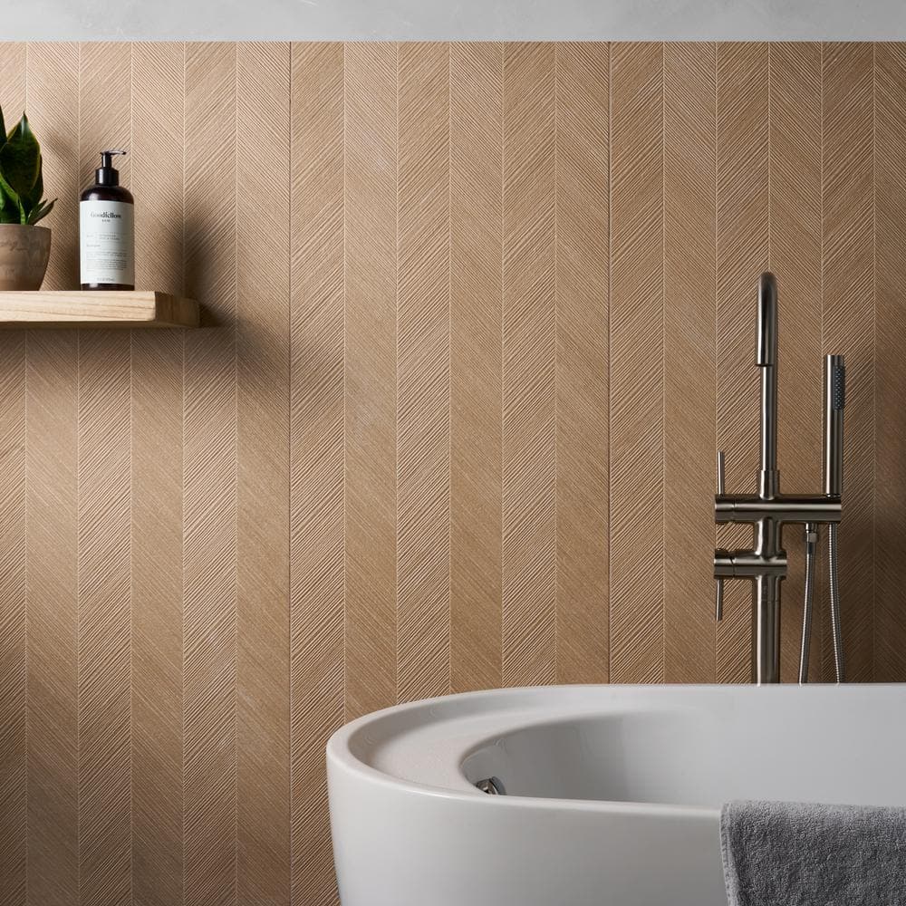 Hazelnut Brown Large Format Matte Ceramic Wall Tile