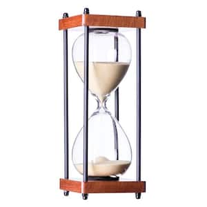 Wooden Yellow Sand Large Hourglass 60 Minutes Timer for Home, Office Decor