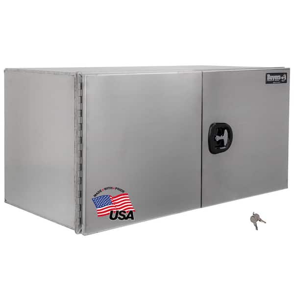 BUYERS PRODUCTS 18 in. x 24 in. x 60 in. XD Smooth Aluminum Underbody Truck Tool Box with Barn Door