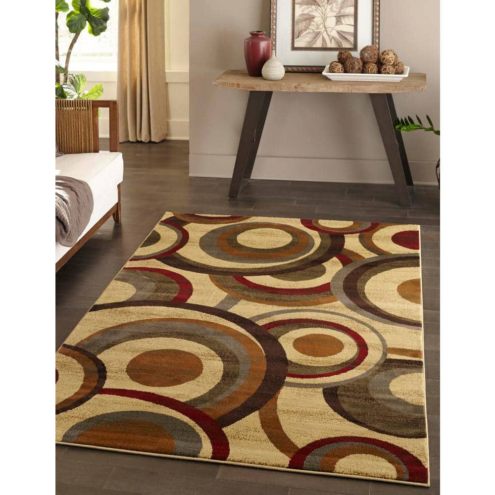 Modern Geometric Braided 8' x 10' Black Synthetic Area Rug