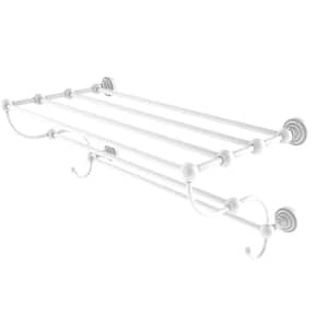 Dottingham 24 in. Train Rack Towel Shelf in Matte White