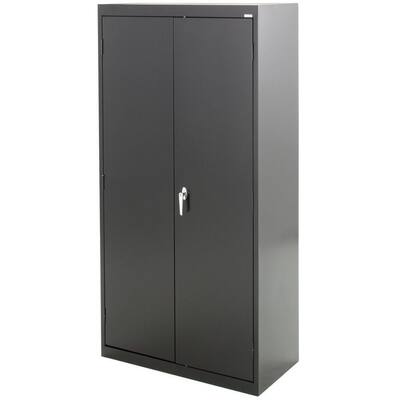 Classic Series 36 in. W x 78 in. H x 24 in. D Storage Cabinet with Adjustable Shelves in Black