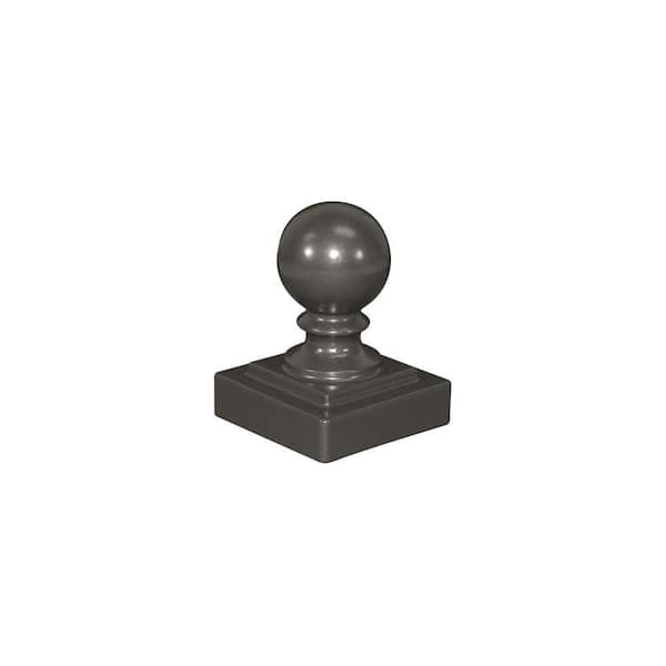 Barrette Outdoor Living 2 in. x 2 in. Pewter Aluminum Ball Post Top