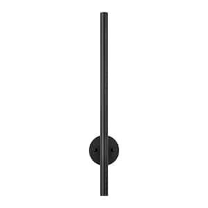Cole 27.6 in. 2-Light Black Dimmable Modern LED Wall Sconce