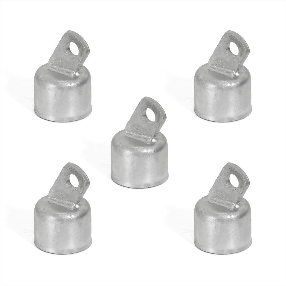 1-5/8 in. Chain Link Fence Silver Galvanized Steel Top Rail End Cap (Pack of 5) price history on PriceWatchPro