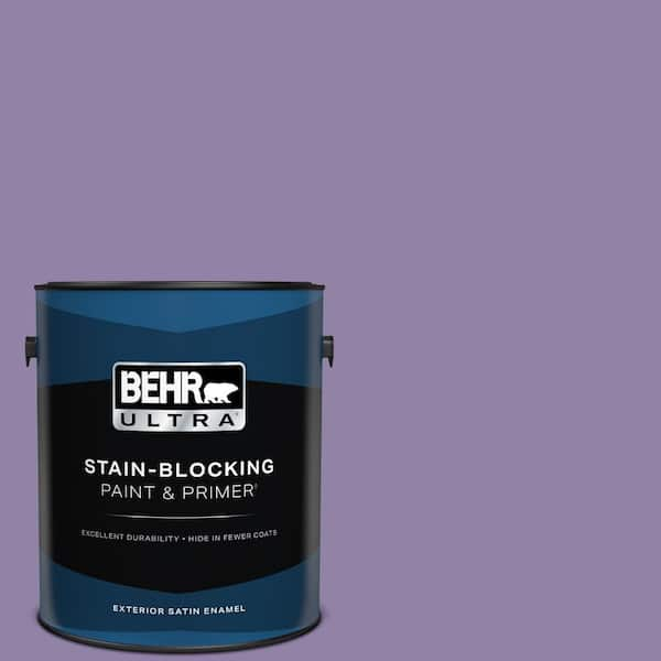 BEHR ULTRA 1 gal. #650D-5 Fabulous Grape Satin Enamel Exterior Paint & Primer