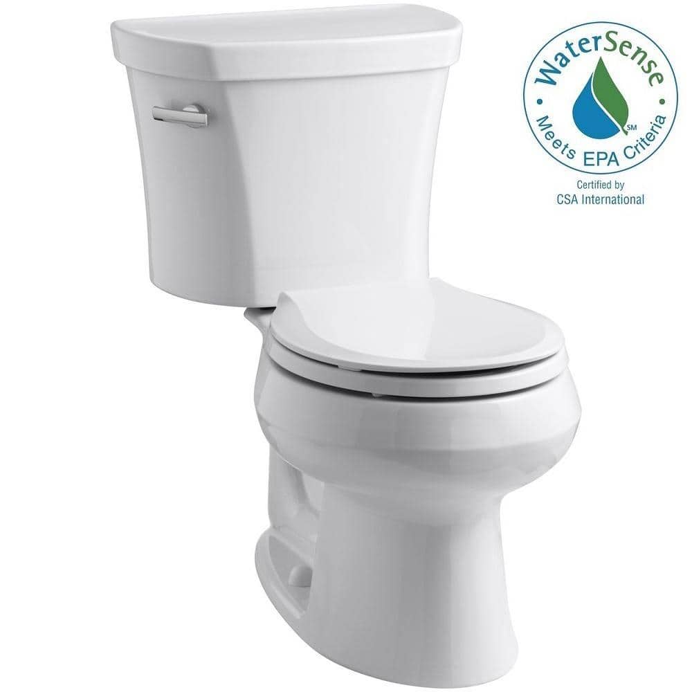 White High Efficiency Round Two-Piece Toilet