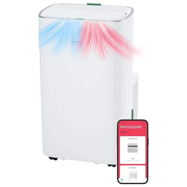 10,000 BTU (DOE) Portable Air Conditioner with Supplemental Heat and Dehumidifier in White with WiFi