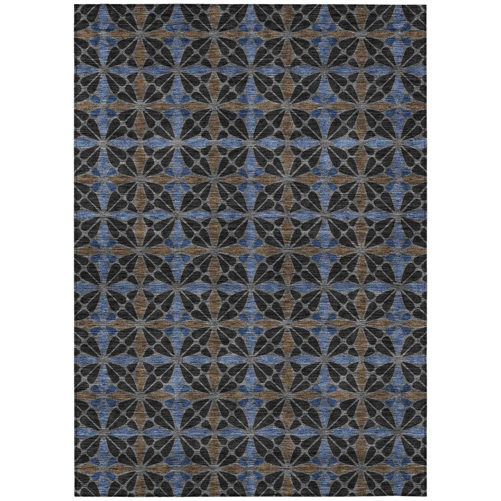 Chantille Machine Washable Indoor/Outdoor Abstract ACN2469 Black 5 ft. x 7 ft. 6 in. Area Rug price history on PriceWatchPro