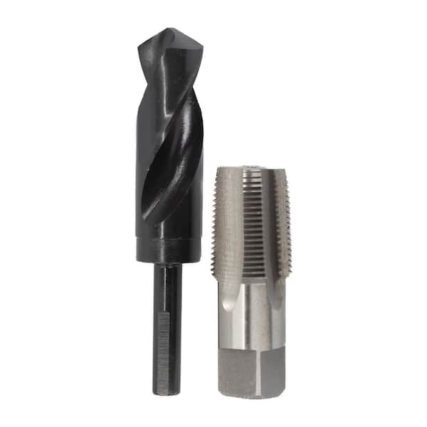 1 in. Carbon Steel NPT Pipe Tap and 1-5/32 in. High Speed Steel Drill Bit Set (2-Piece)