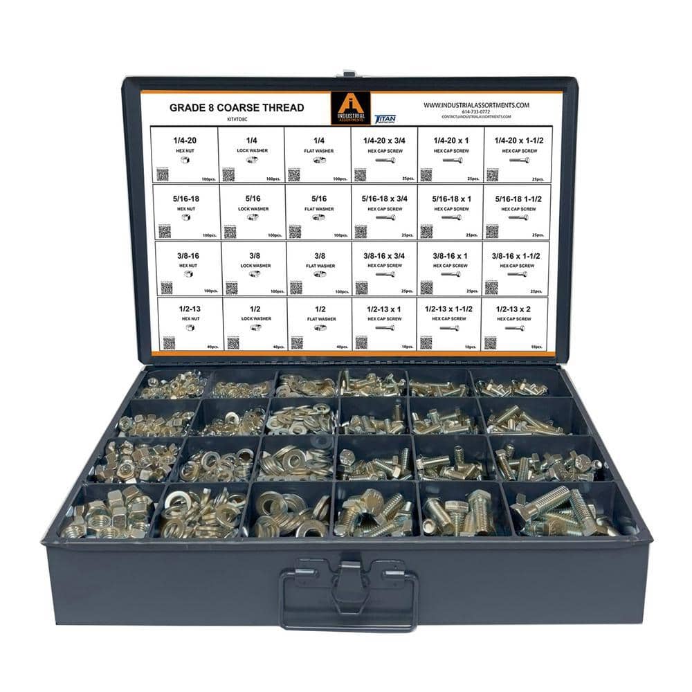 TITAN INDUSTRIAL SUPPLY 1275-Piece Grade 8 Coarse Thread Nut and
